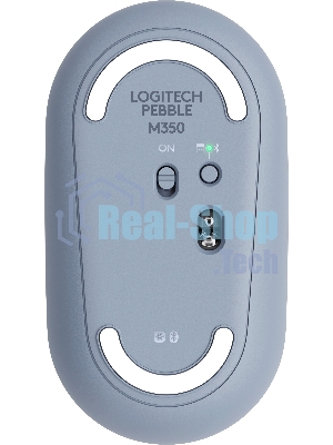 Мышь беспроводная Logitech Pebble M350 серый, 1000 dpi, радиоканал, Bluetooth, USB, кнопки - 3