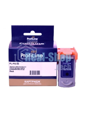 Картридж струйный ProfiLine PL-PG-50 для принтеров Canon FAX JX200/JX210/JX500/JX510/PIXMA MP150/MP160/MP170/MP180/MP450/MP460/MX300/MX310/IP2200 с чернилами Black