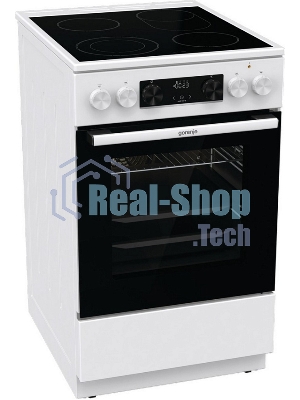 Плита электрическая Gorenje GECS5C70WA белый, конфорок 4 электрических, духовка 70 л, 50 см x 85 см x 59.4 см