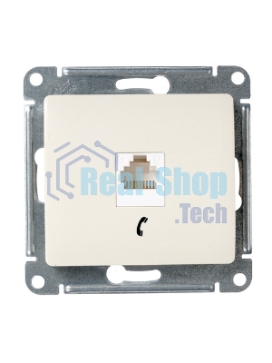 Systeme Electric Glossa Беж Розетка телефонная RJ11