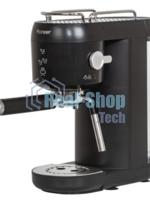 Кофеварка рожковая Pioneer CM109P black черный, исп. кофе - молотый, 1 л, 1400 Вт, 20 бар