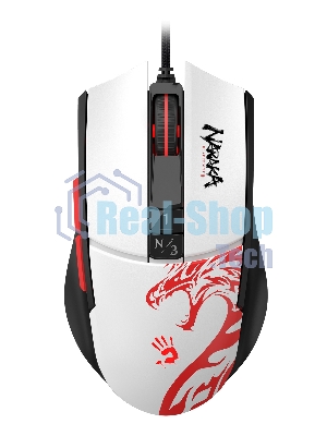 Мышь проводная A4Tech Bloody L65 Max белый, 12000 dpi, USB, кнопки - 7