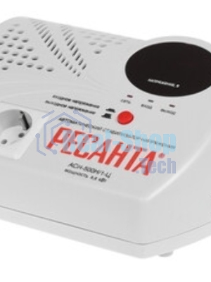 Стабилизатор напряжения Ресанта АСН- 500 Н/1-Ц 63/6/9 Стабилизатор 220В±8%, Габариты 260х200х110, Вес 2,6кг