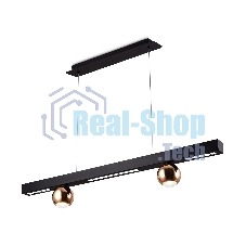 Подвесной светодиодный светильник Ambrella light FL5956 BK/GD черный/золото 4200K 18W 1000*70*1200 (Без ПДУ)