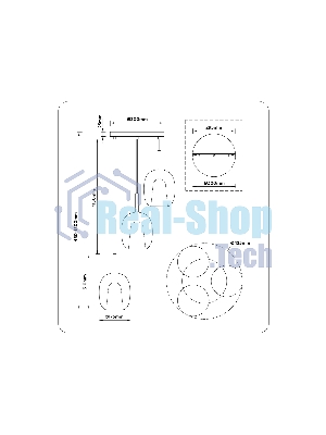 Подвесной светильник Ambrella light LH11151/3 BK/WH/CL черный/белый/прозрачный E27*3 max 60W D425*1500