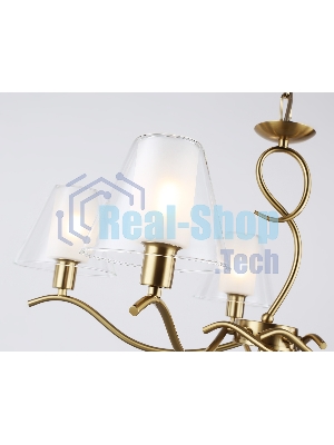 Люстра Ambrella light LH57091/5 BS/FR латунь/белый матовый E14/5 max 40W D690*790