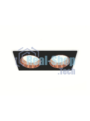 Комплект встраиваемого светильника Ambrella light XC6526005 SBK/PPG черный песок/золото розовое полированное MR16 GU5.3 (C6526, N6114)