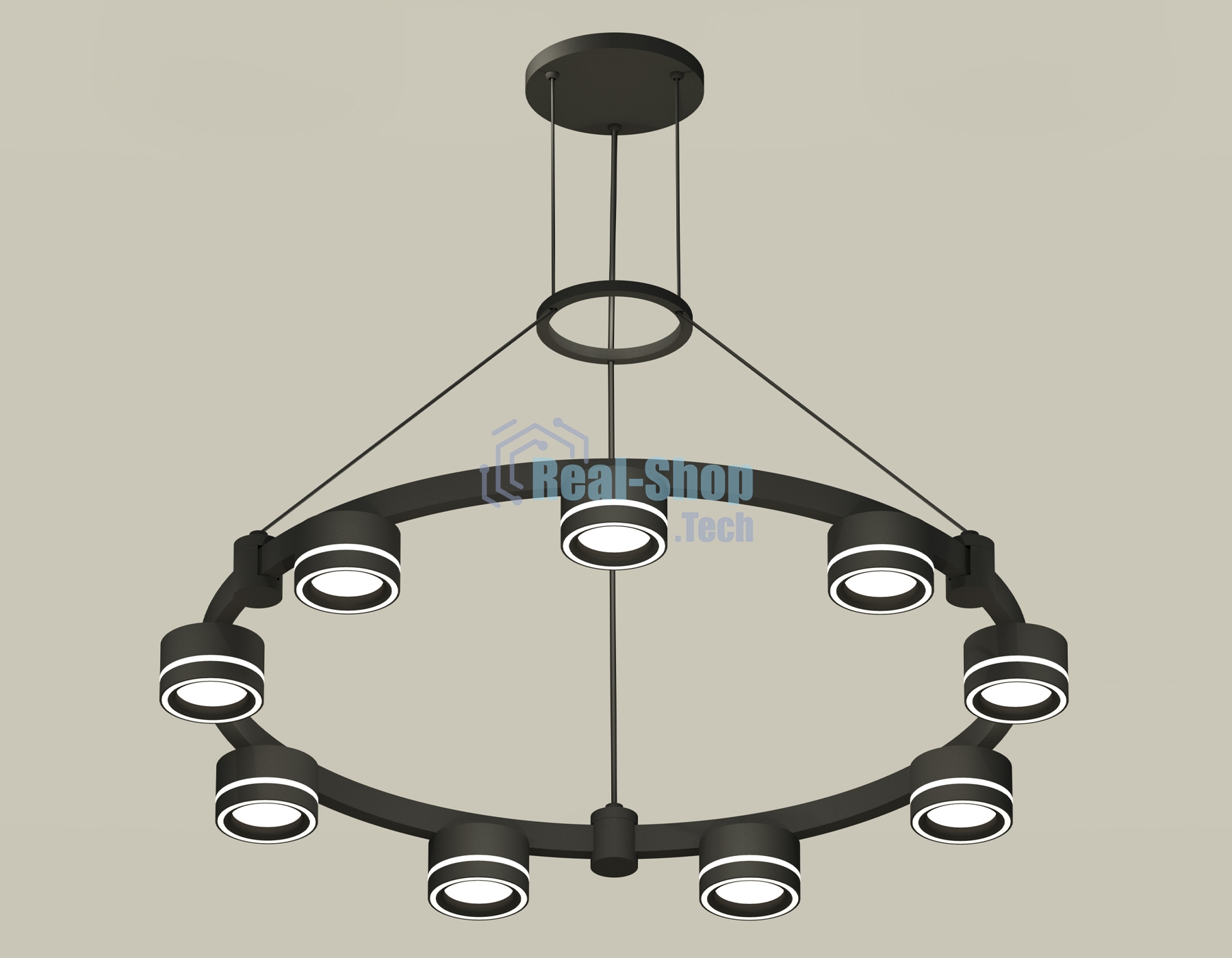 Светильник Ambrella light XR92051901/9 SBK/FR черный песок/белый матовый GX53  (A9205, C9242, N8434)