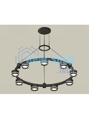 Светильник Ambrella light XR92051901/9 SBK/FR черный песок/белый матовый GX53  (A9205, C9242, N8434)