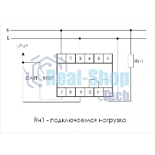 Реле времени PCS-516 (многофункц. (вход: START/RESET) 230В 8А 1перекл. IP20 монтаж на DIN-рейке)(аналог РВО-1М) F&F EA02.001.013