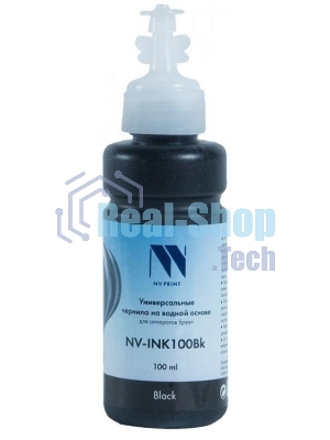 Чернила NVPrint универсальные на водной основе NV-INK100Bk для аппаратов Epson (100 ml) черный совместимые