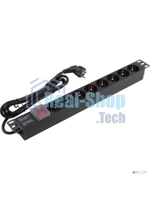 Блок розеток горизонтальный ExeGate ServerPro PDU-19H804 Al-8S-EU2.5-SW, 19