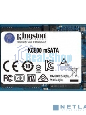 Накопитель SSD Kingston KC600, 1Tb, mSATA, R/W 550/520