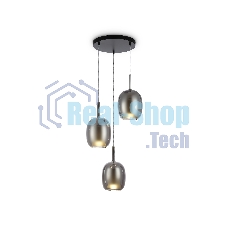 Подвесной светильник Ambrella light LH11153/3 BK/WH/SM черный/белый/дымчатый E27*3 max 60W D425*1500