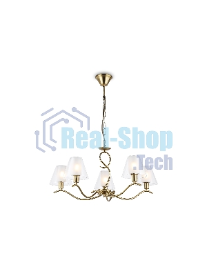 Люстра Ambrella light LH57091/5 BS/FR латунь/белый матовый E14/5 max 40W D690*790