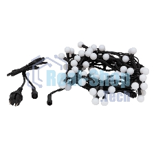 Гирлянда Neon-night Мультишарики Ø17,5 мм, 10 м, черный каучук, 80 LED, цвет RGB