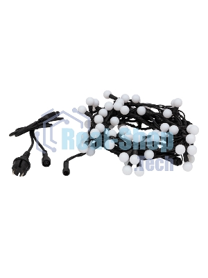 Гирлянда Neon-night Мультишарики Ø17,5 мм, 10 м, черный каучук, 80 LED, цвет RGB