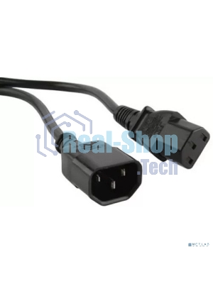 Кабель питания Filum ПВС-АП 3x1.0 С13 - C14, 220/250В, 10А, чёрный, 0.5м