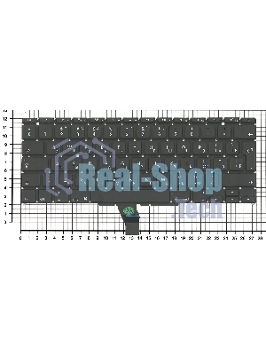 Клавиатура для ноутбука MacBook A1370 большой ENTER 2011+ с подсветкой