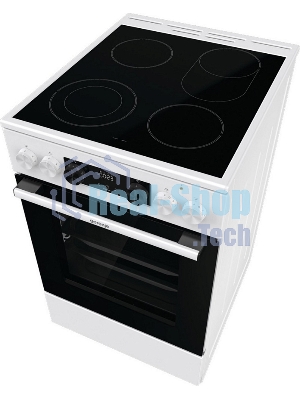 Плита электрическая Gorenje GECS5C70WA белый, конфорок 4 электрических, духовка 70 л, 50 см x 85 см x 59.4 см