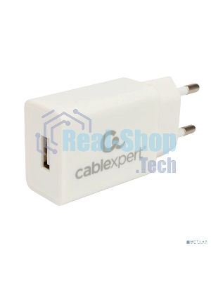 Сетевое зарядное устройство Cablexpert MP3A-PC-68, 10.5Вт, 2.1А, 1хUSB, белый, пакет