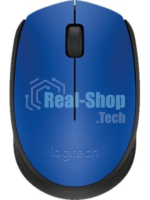 Мышь беспроводная Logitech M171 синий, 1000 dpi, радиоканал, USB, кнопки - 3