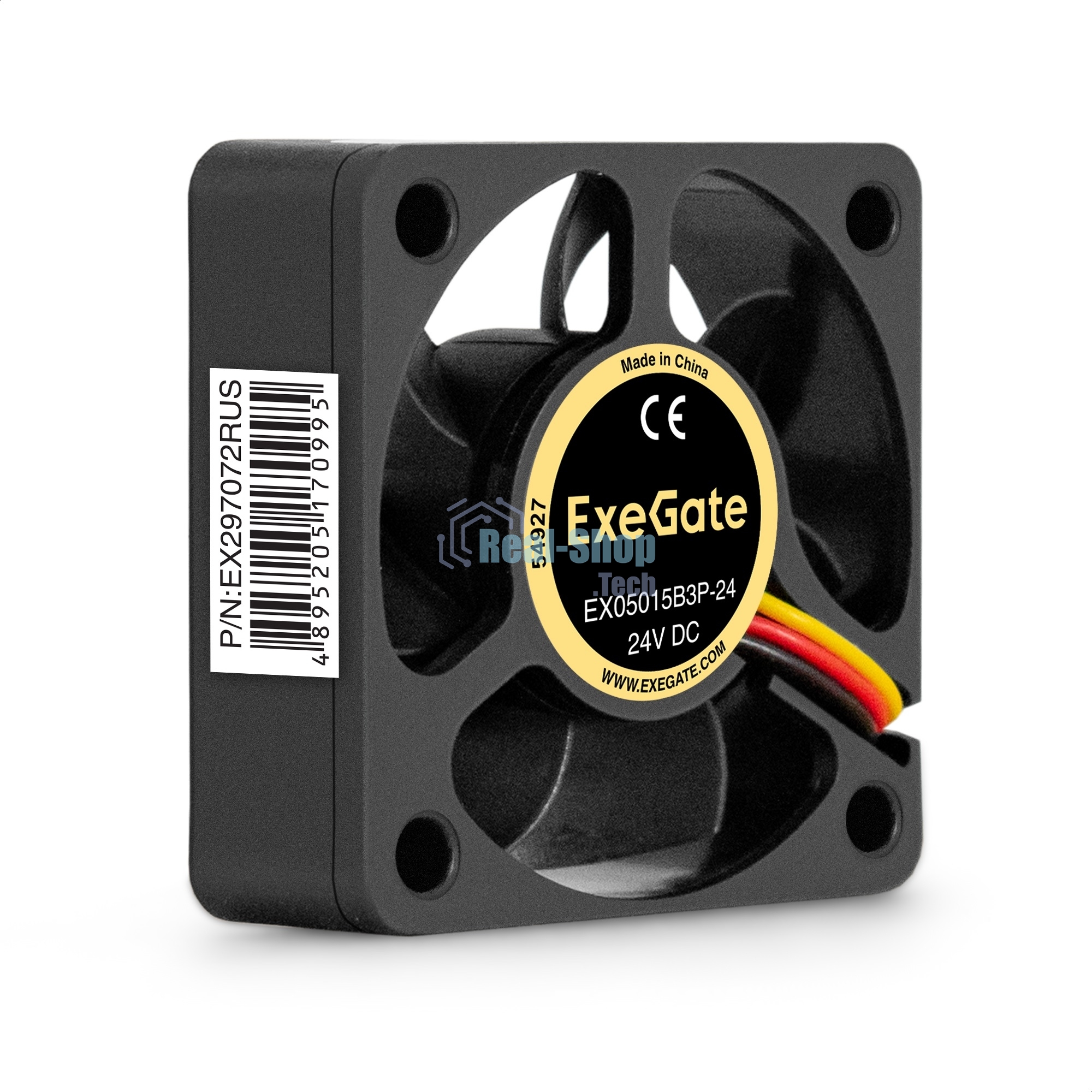 Вентилятор для корпуса ExeGate EX05015B3P-24 черный, 50 мм, 7500 об/мин, 39.4 дБ, 3 pin