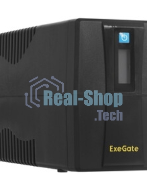 Источник бесперебойного питания ExeGate Smart LB-800.LCD.AVR.2SH.USB (800VA/480W, LCD, AVR, 2*Schuko, USB, батарея 12V 9Ah, Black)