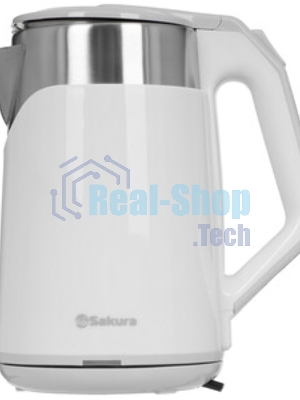 Чайник Sakura SA-2172W 1.8 л, двухслойный белый