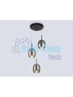 Подвесной светильник Ambrella light LH11153/3 BK/WH/SM черный/белый/дымчатый E27*3 max 60W D425*1500