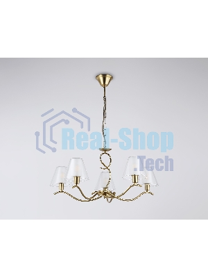 Люстра Ambrella light LH57091/5 BS/FR латунь/белый матовый E14/5 max 40W D690*790