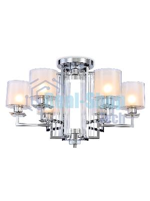 Светильник Ambrella light TR4418/6 CH/CL/FR хром/прозрачный/белый матовый E27*6 max 40W D748*463