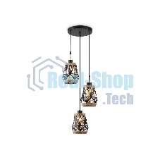 Светильник Ambrella light TR8522/3 BK/SB черный/бронза E27/3 max 60W D380*1000