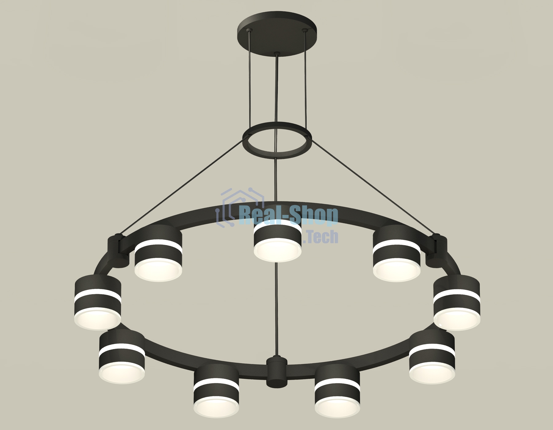 Светильник Ambrella light XR92051902/9 SBK/FR черный песок/белый матовый GX53  (A9205, C9242, N8445)