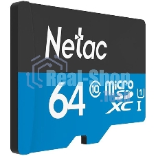 Флеш карта microSDHC 64Gb Netac P500 NT02P500STN-064G-S (без SD адаптера) 80Mb/s