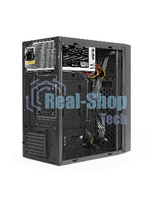 Компьютерный корпус Minitower ExeGate BAA-113-UNS500 (mATX, БП UNS500 с вент. 12см, 2*USB, аудио, черный)