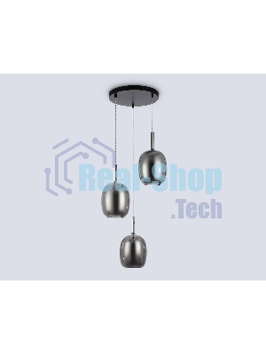 Подвесной светильник Ambrella light LH11153/3 BK/WH/SM черный/белый/дымчатый E27*3 max 60W D425*1500